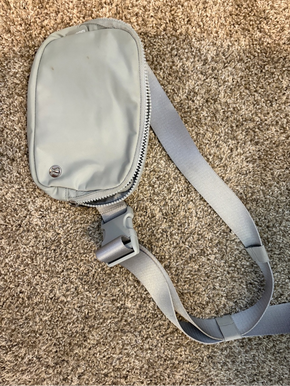 Lululemon Light Gray Crossbody Sling belt bag